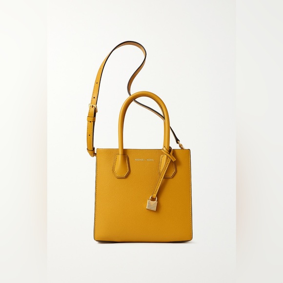 MICHAEL Michael Kors Handbags - MICHAEL KORS Mercer Medium Satchel – Marigold Yellow Leather